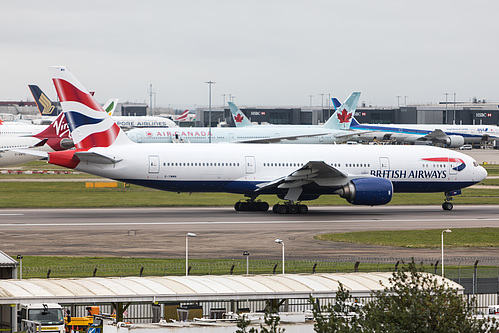 British Airways Boeing 777-200ER G-YMMN at London Heathrow Airport (EGLL/LHR) British Airways Boeing 777-200ER G-YMMN at London Heathrow Airport (EGLL/LHR)