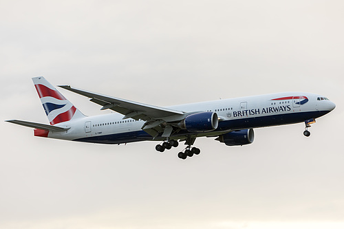 British Airways Boeing 777-200ER G-YMMP at London Heathrow Airport (EGLL/LHR) British Airways Boeing 777-200ER G-YMMP at London Heathrow Airport (EGLL/LHR)