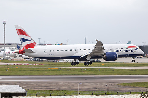 British Airways Boeing 787-9 G-ZBKN at London Heathrow Airport (EGLL/LHR) British Airways Boeing 787-9 G-ZBKN at London Heathrow Airport (EGLL/LHR)