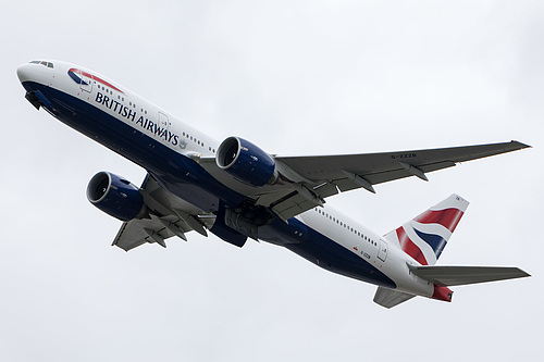 British Airways Boeing 777-200 G-ZZZB at London Heathrow Airport (EGLL/LHR) British Airways Boeing 777-200 G-ZZZB at London Heathrow Airport (EGLL/LHR)