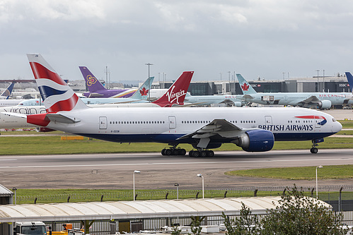 British Airways Boeing 777-200 G-ZZZB at London Heathrow Airport (EGLL/LHR) British Airways Boeing 777-200 G-ZZZB at London Heathrow Airport (EGLL/LHR)