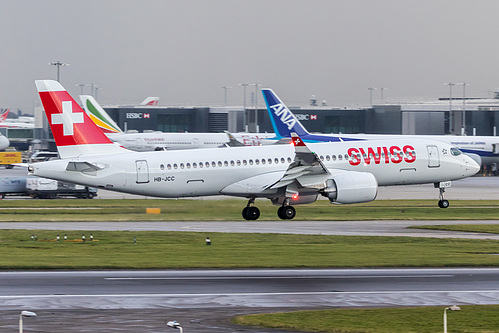 Swiss International Air Lines Bombardier CS300 HB-JCC at London Heathrow Airport (EGLL/LHR)