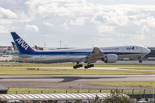 All Nippon Airways Boeing 777-300ER JA787A at London Heathrow Airport (EGLL/LHR) All Nippon Airways Boeing 777-300ER JA787A at London Heathrow Airport (EGLL/LHR)
