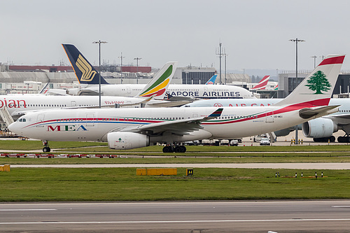 Middle East Airlines Airbus A330-200 OD-MEC at London Heathrow Airport (EGLL/LHR)