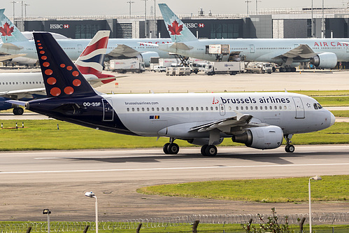 Brussels Airlines Airbus A319-100 OO-SSF at London Heathrow Airport (EGLL/LHR)
