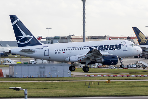 TAROM Airbus A318-100 YR-ASA at London Heathrow Airport (EGLL/LHR)