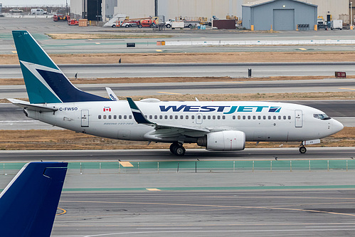 WestJet Boeing 737-700 C-FWSO at San Francisco International Airport (KSFO/SFO)