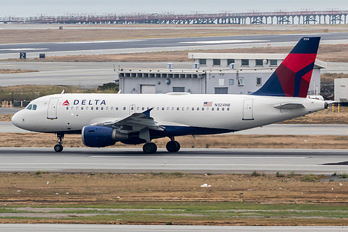 Delta Air Lines Airbus A319-100 N324NB at San Francisco International Airport (KSFO/SFO)