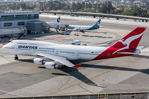 Qantas Boeing 747-400ER VH-OEH at San Francisco International Airport (KSFO/SFO)