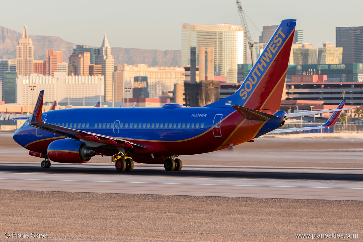 Southwest Airlines Boeing 737-700 N234WN at McCarran International Airport (KLAS/LAS)