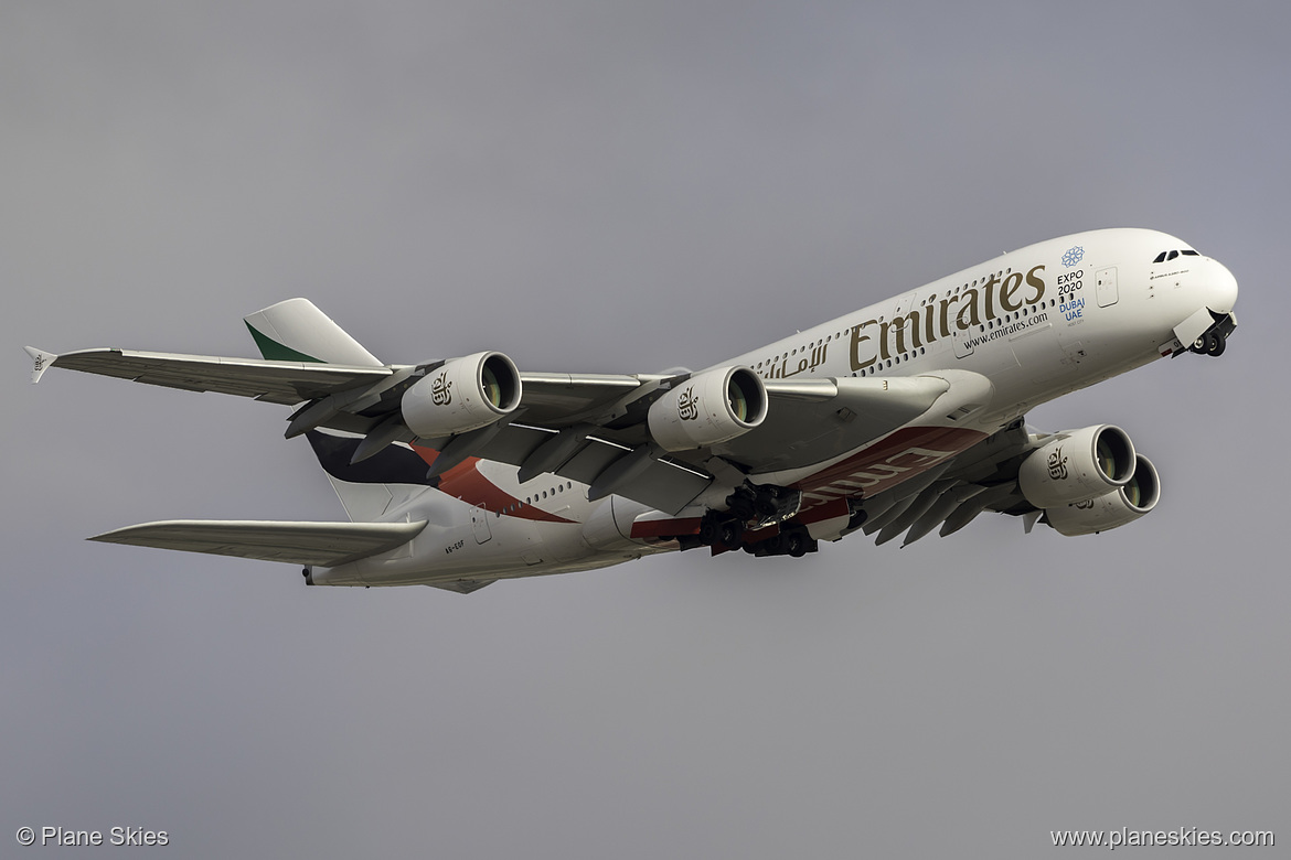 Emirates Airbus A380-800 A6-EOF at Los Angeles International Airport (KLAX/LAX)