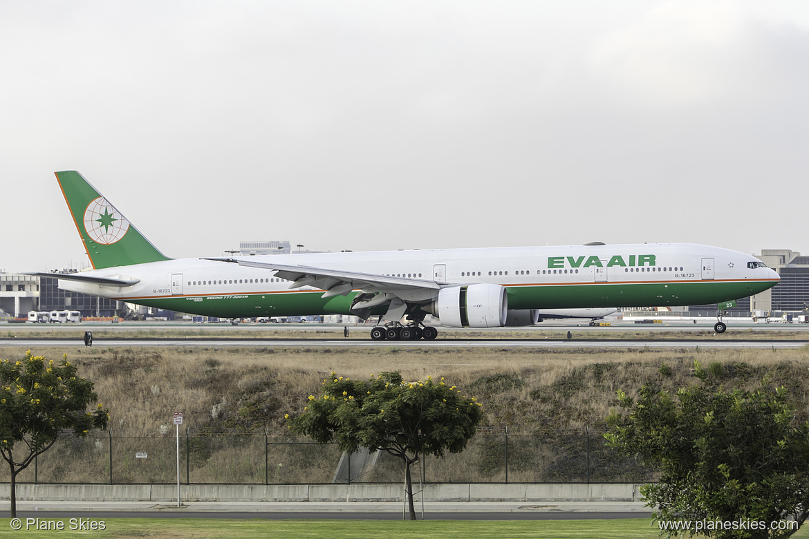 EVA Air Boeing 777-300ER B-16723 at Los Angeles International Airport (KLAX/LAX) EVA Air Boeing 777-300ER B-16723 at Los Angeles International Airport (KLAX/LAX)