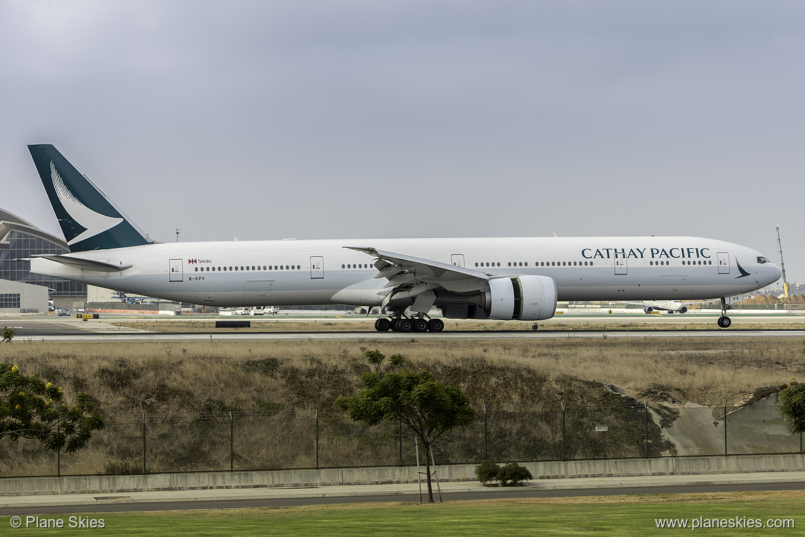 Cathay Pacific Boeing 777-300ER B-KPV at Los Angeles International Airport (KLAX/LAX) Cathay Pacific Boeing 777-300ER B-KPV at Los Angeles International Airport (KLAX/LAX)