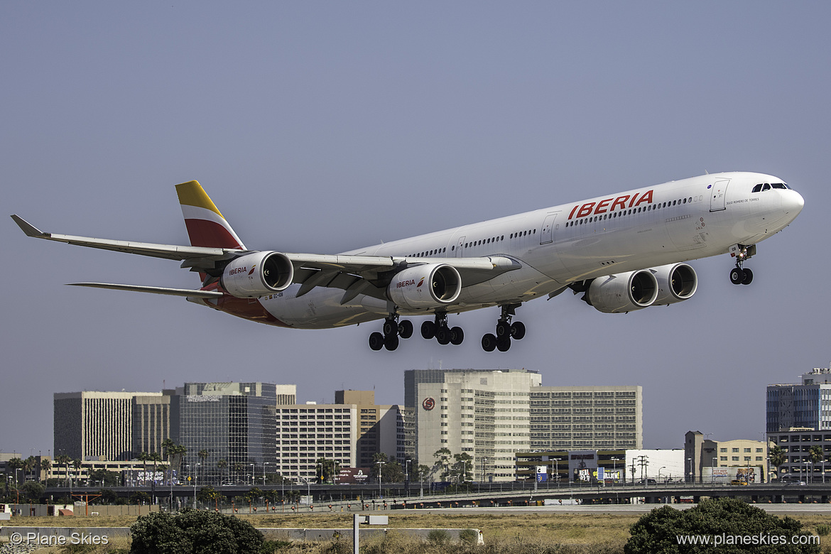 Iberia Airbus A340-600 EC-IOB at Los Angeles International Airport (KLAX/LAX)