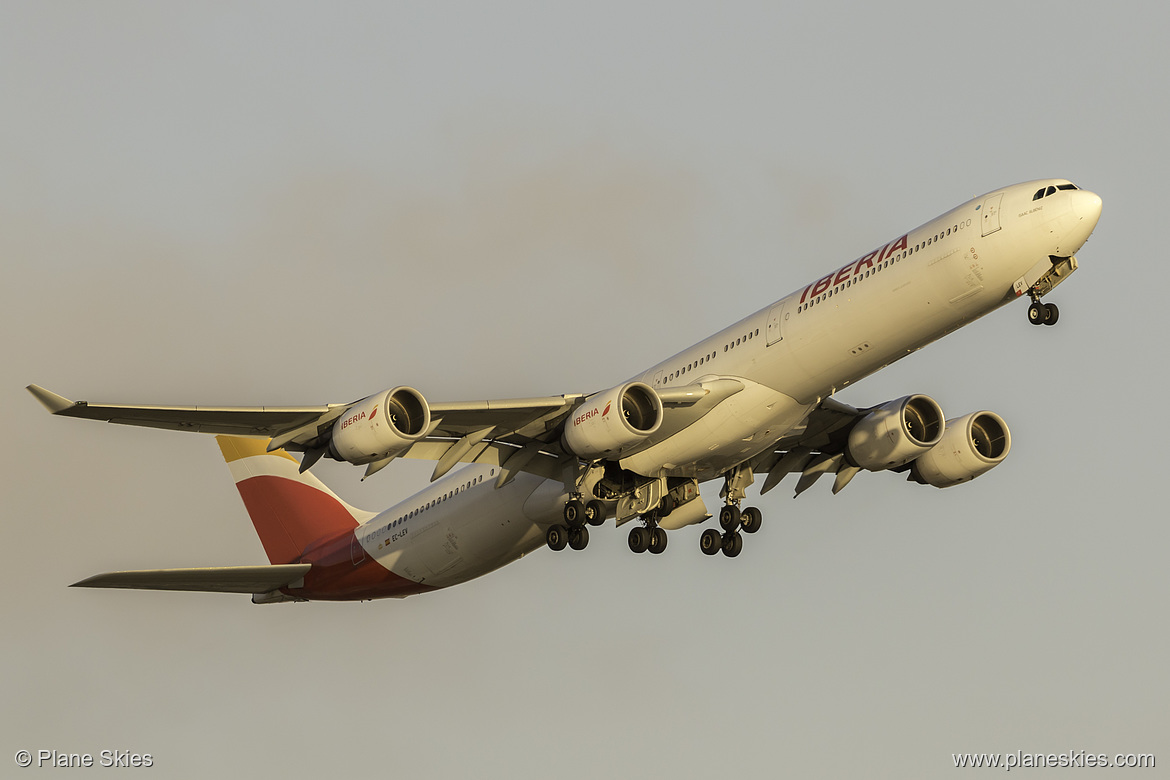 Iberia Airbus A340-600 EC-LEV at Los Angeles International Airport (KLAX/LAX)