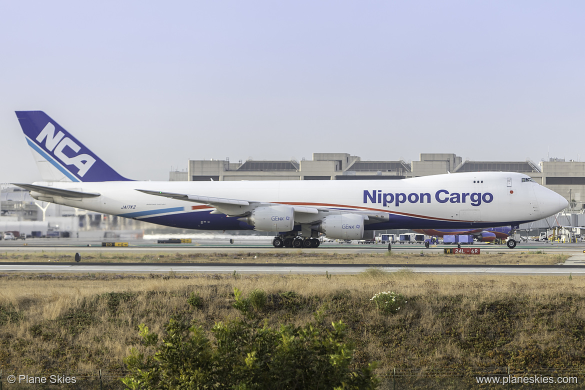 Nippon Cargo Airlines Boeing 747-8F JA17KZ at Los Angeles International Airport (KLAX/LAX) Nippon Cargo Airlines Boeing 747-8F JA17KZ at Los Angeles International Airport (KLAX/LAX)