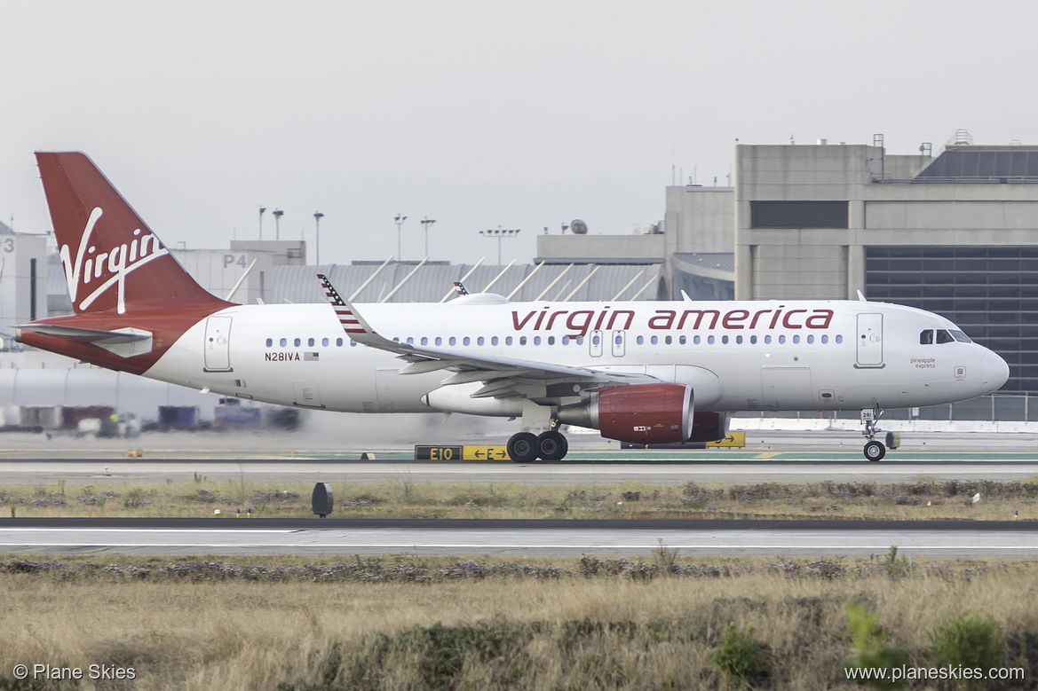 Virgin America Airbus A320-200 N281VA at Los Angeles International Airport (KLAX/LAX)