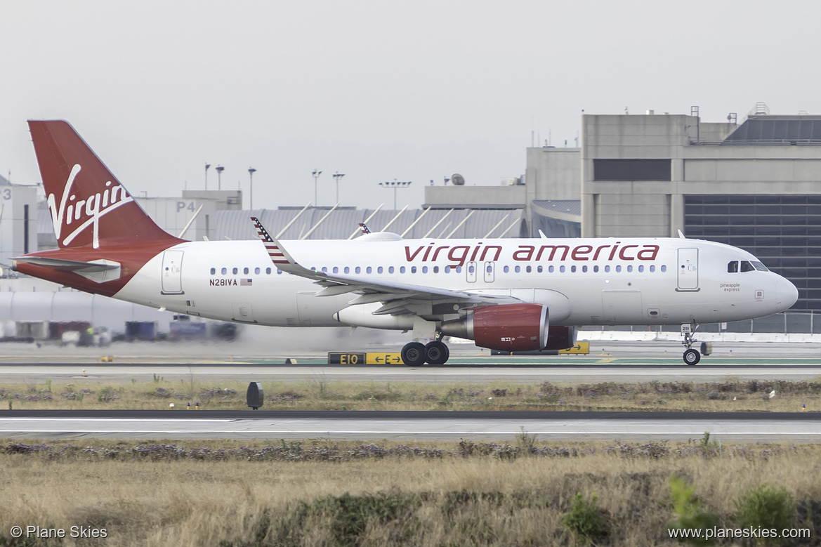 Virgin America Airbus A320-200 N281VA at Los Angeles International Airport (KLAX/LAX) Virgin America Airbus A320-200 N281VA at Los Angeles International Airport (KLAX/LAX)