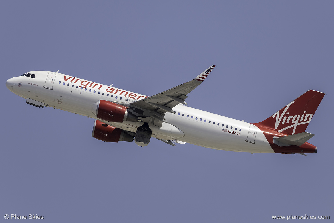 Virgin America Airbus A320-200 N284VA at Los Angeles International Airport (KLAX/LAX)