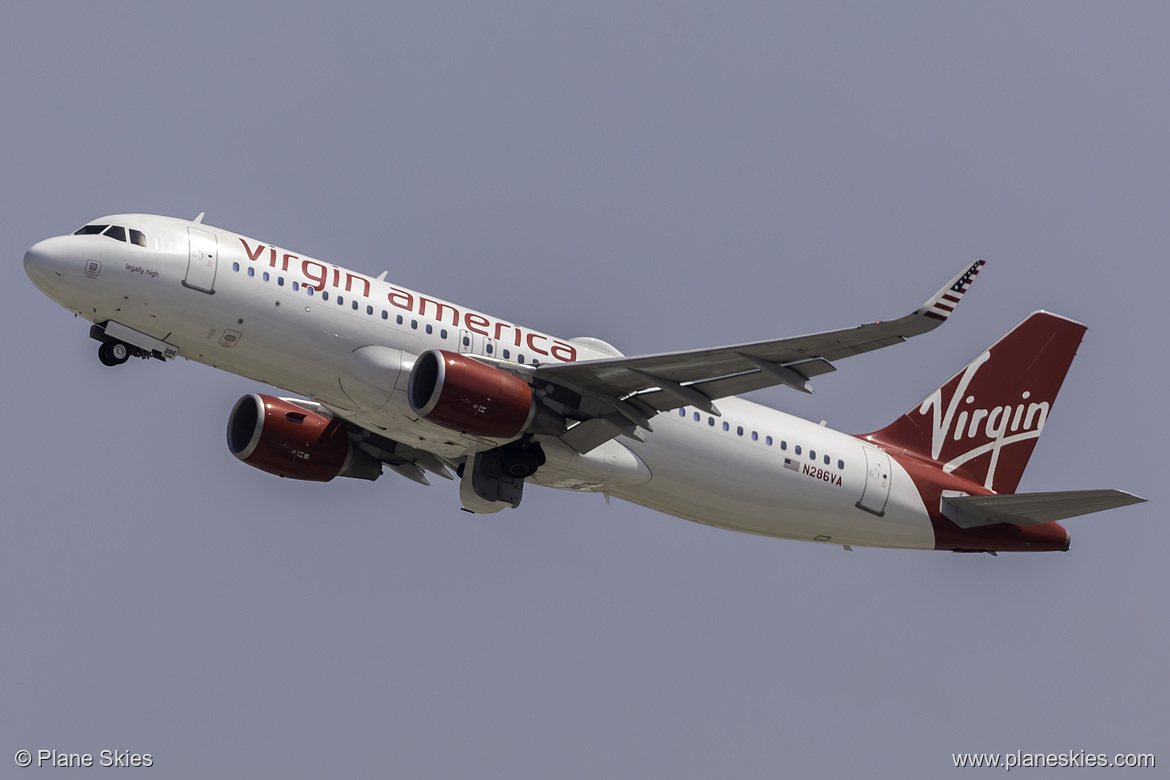 Virgin America Airbus A320-200 N286VA at Los Angeles International Airport (KLAX/LAX)