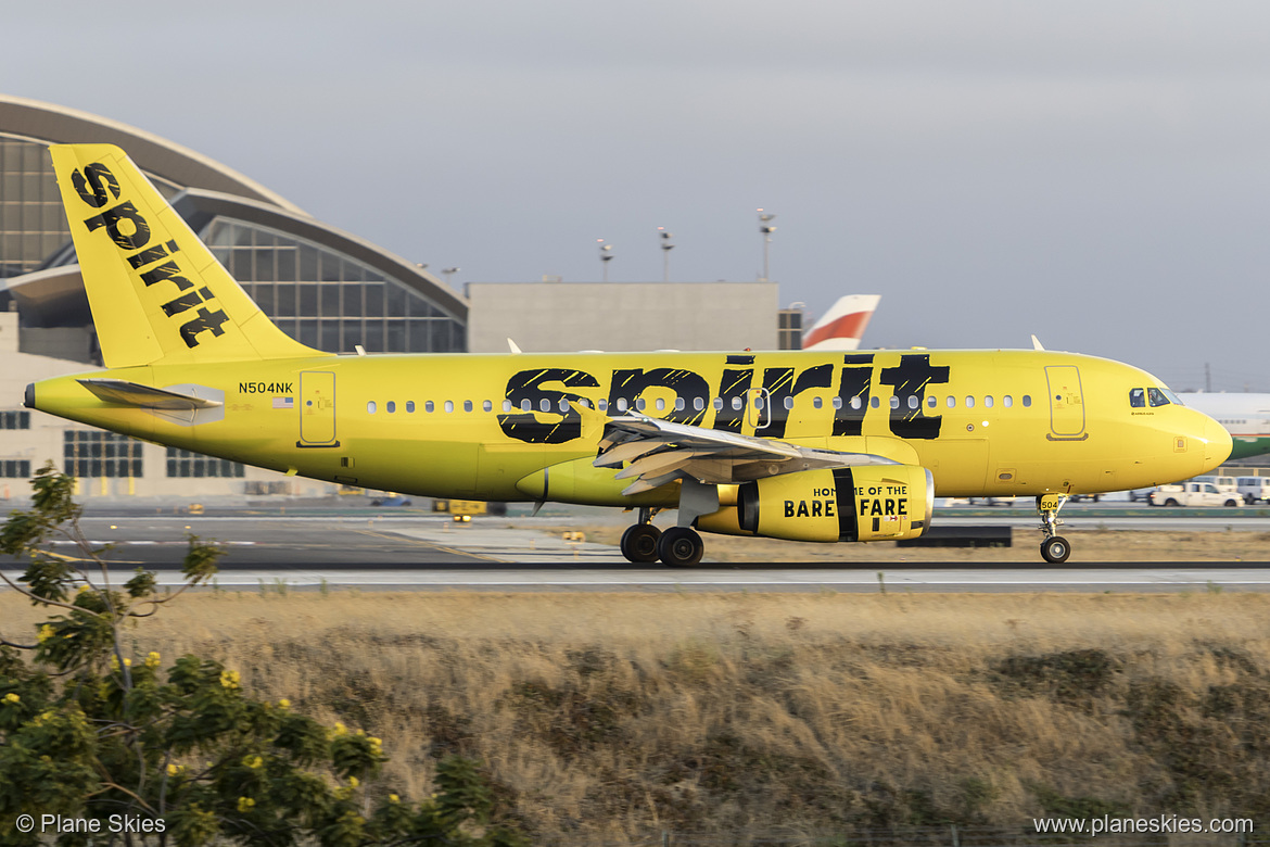 Spirit Airlines Airbus A319-100 N504NK at Los Angeles International Airport (KLAX/LAX)