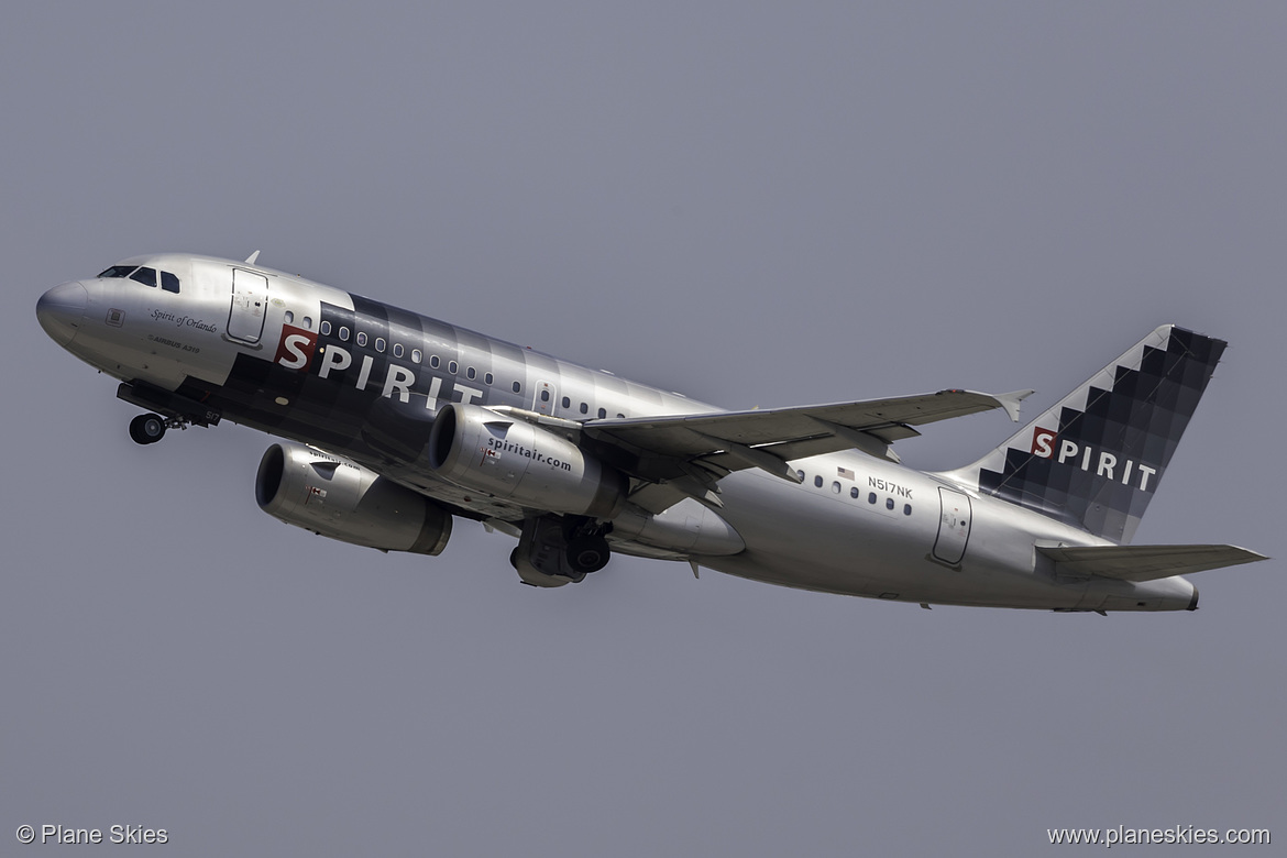 Spirit Airlines Airbus A319-100 N517NK at Los Angeles International Airport (KLAX/LAX)