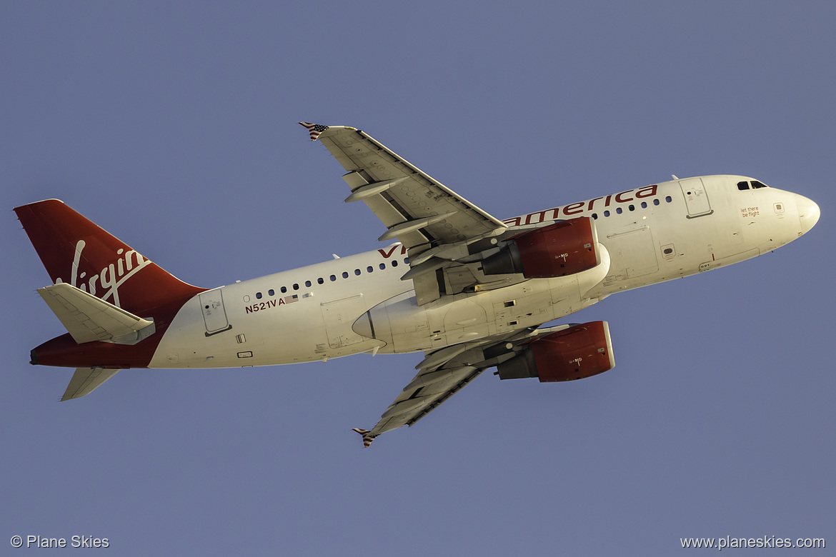 Virgin America Airbus A319-100 N521VA at Los Angeles International Airport (KLAX/LAX) Virgin America Airbus A319-100 N521VA at Los Angeles International Airport (KLAX/LAX)