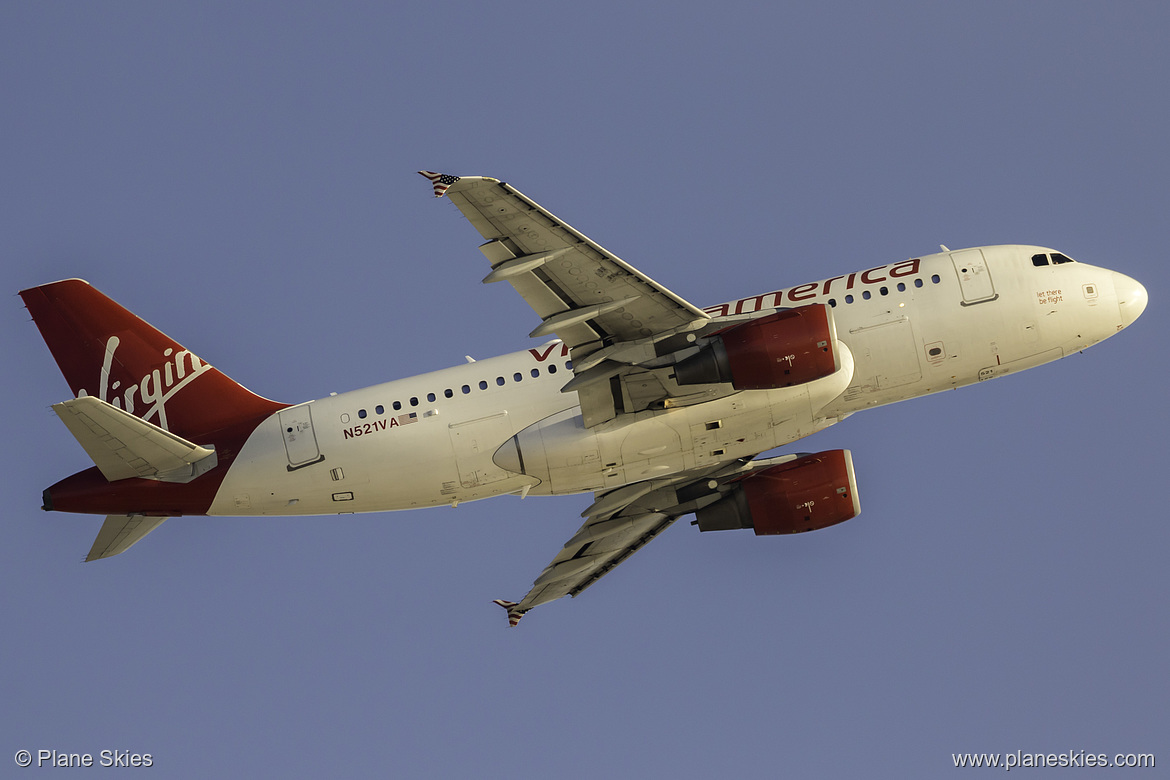 Virgin America Airbus A319-100 N521VA at Los Angeles International Airport (KLAX/LAX)