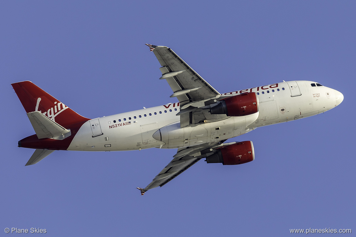 Virgin America Airbus A319-100 N521VA at Los Angeles International Airport (KLAX/LAX)