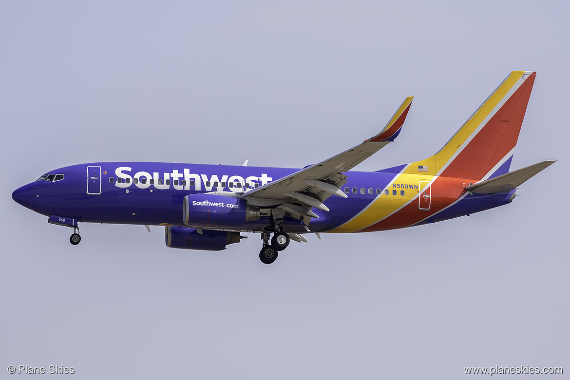 Southwest Airlines Boeing 737-700 N560WN at Los Angeles International Airport (KLAX/LAX) Southwest Airlines Boeing 737-700 N560WN at Los Angeles International Airport (KLAX/LAX)