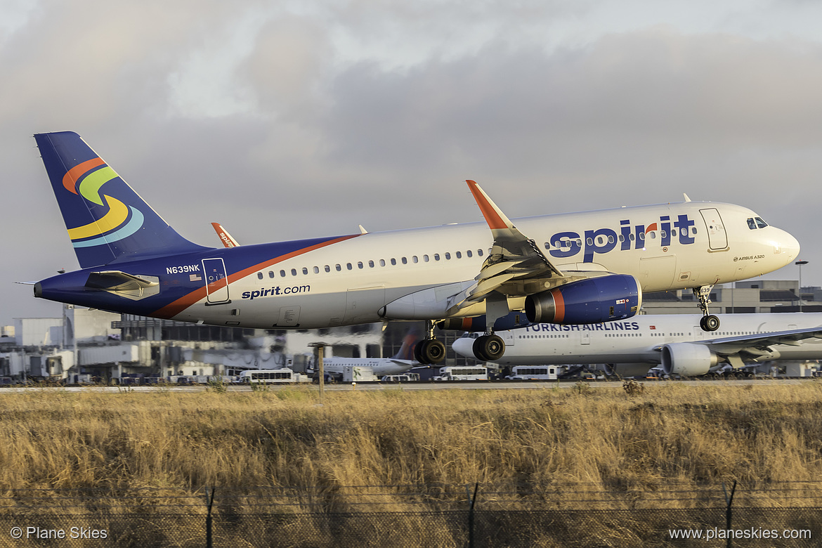 Spirit Airlines Airbus A320-200 N639NK at Los Angeles International Airport (KLAX/LAX) Spirit Airlines Airbus A320-200 N639NK at Los Angeles International Airport (KLAX/LAX)