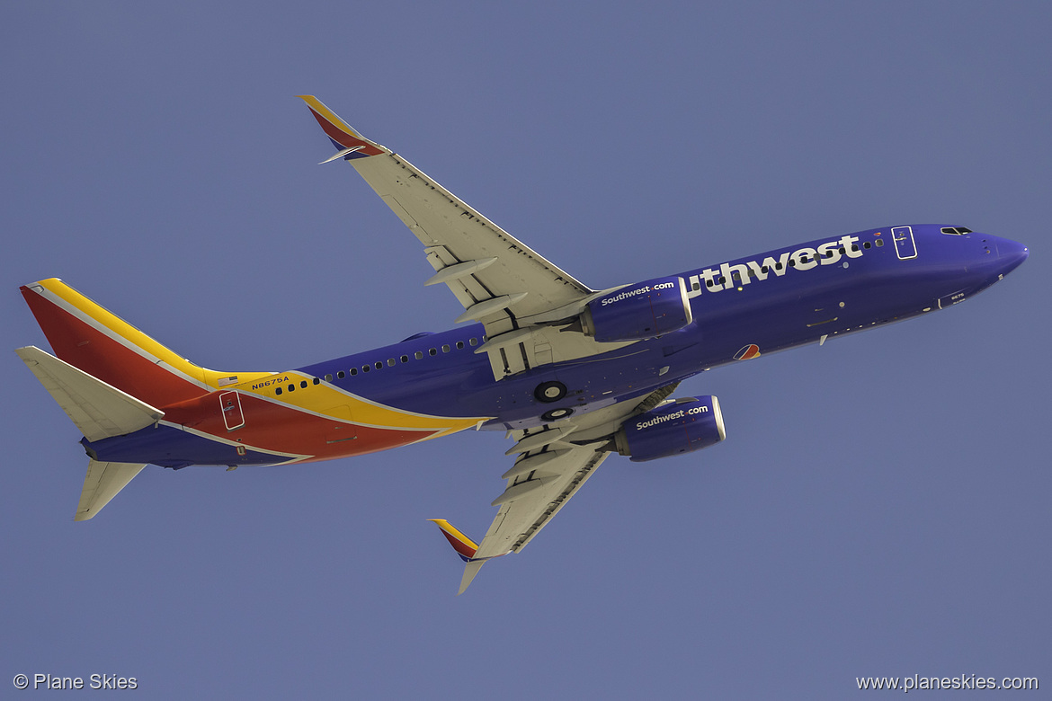 Southwest Airlines Boeing 737-800 N8675A at Los Angeles International Airport (KLAX/LAX)