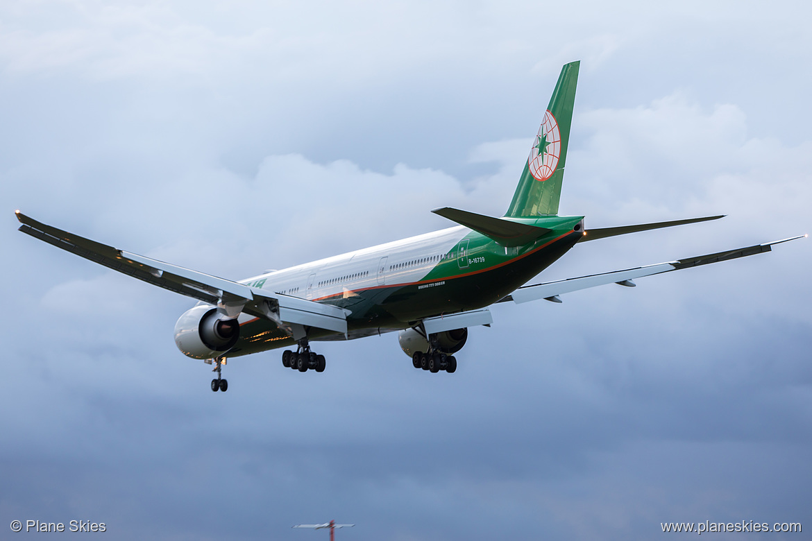 EVA Air Boeing 777-300ER B-16739 at London Heathrow Airport (EGLL/LHR)