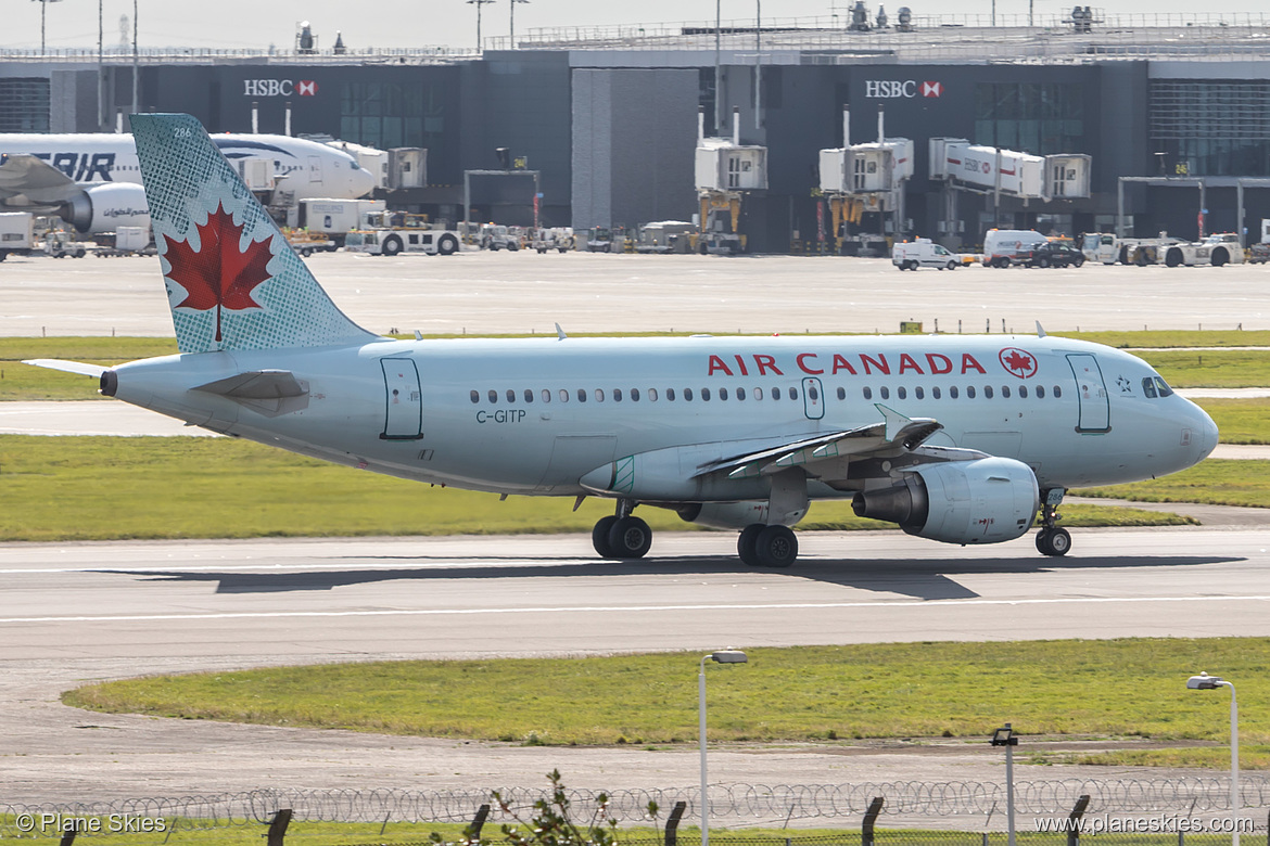 Air Canada Airbus A319-100 C-GITP at London Heathrow Airport (EGLL/LHR)