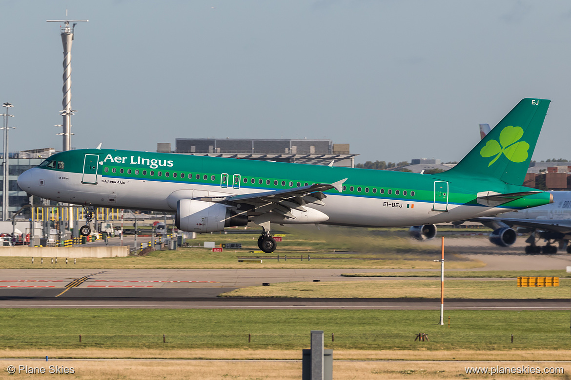 Aer Lingus Airbus A320-200 EI-DEJ at London Heathrow Airport (EGLL/LHR) Aer Lingus Airbus A320-200 EI-DEJ at London Heathrow Airport (EGLL/LHR)