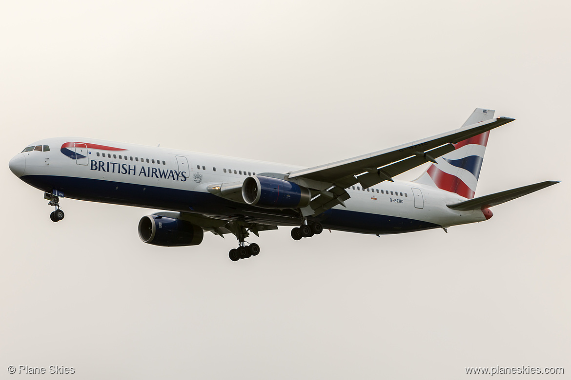 British Airways Boeing 767-300ER G-BZHC at London Heathrow Airport (EGLL/LHR)