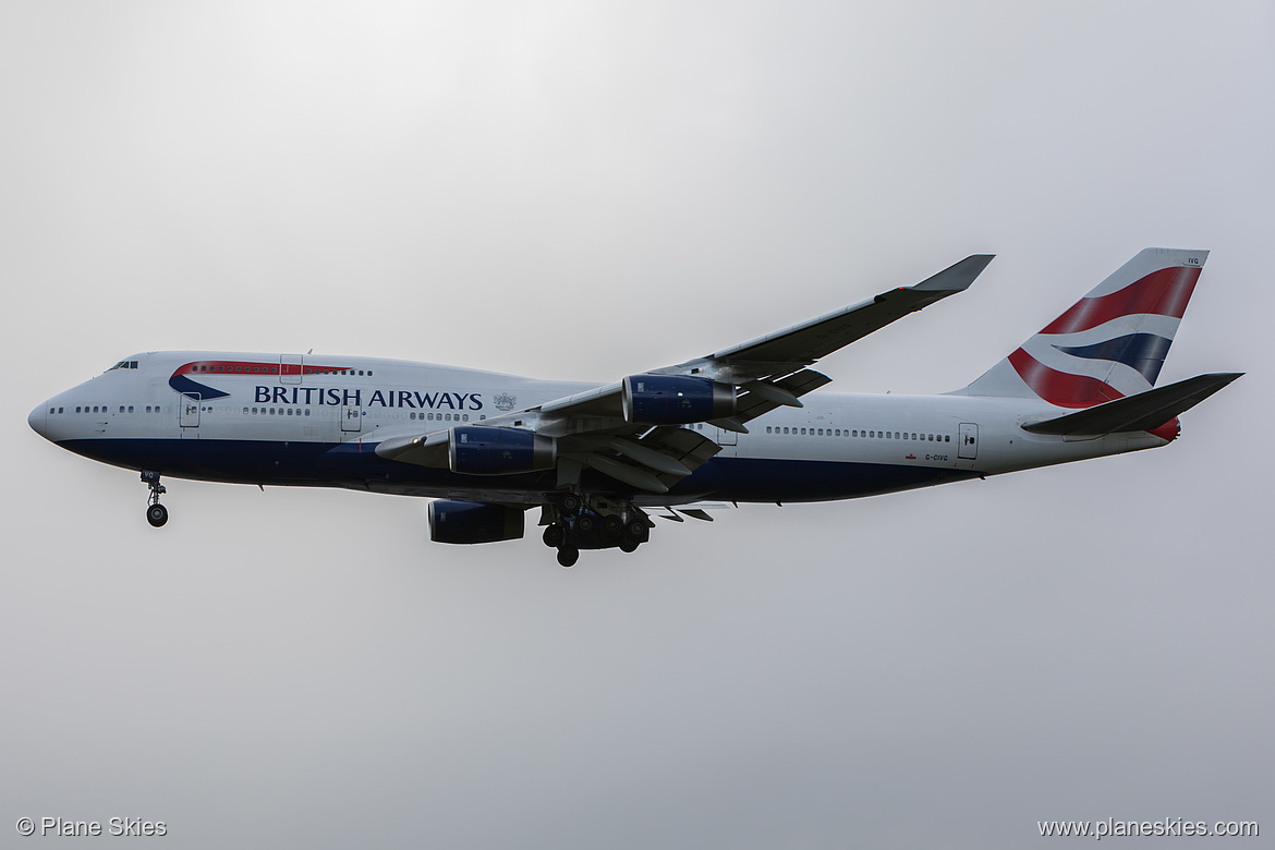 British Airways Boeing 747-400 G-CIVG at London Heathrow Airport (EGLL/LHR) British Airways Boeing 747-400 G-CIVG at London Heathrow Airport (EGLL/LHR)