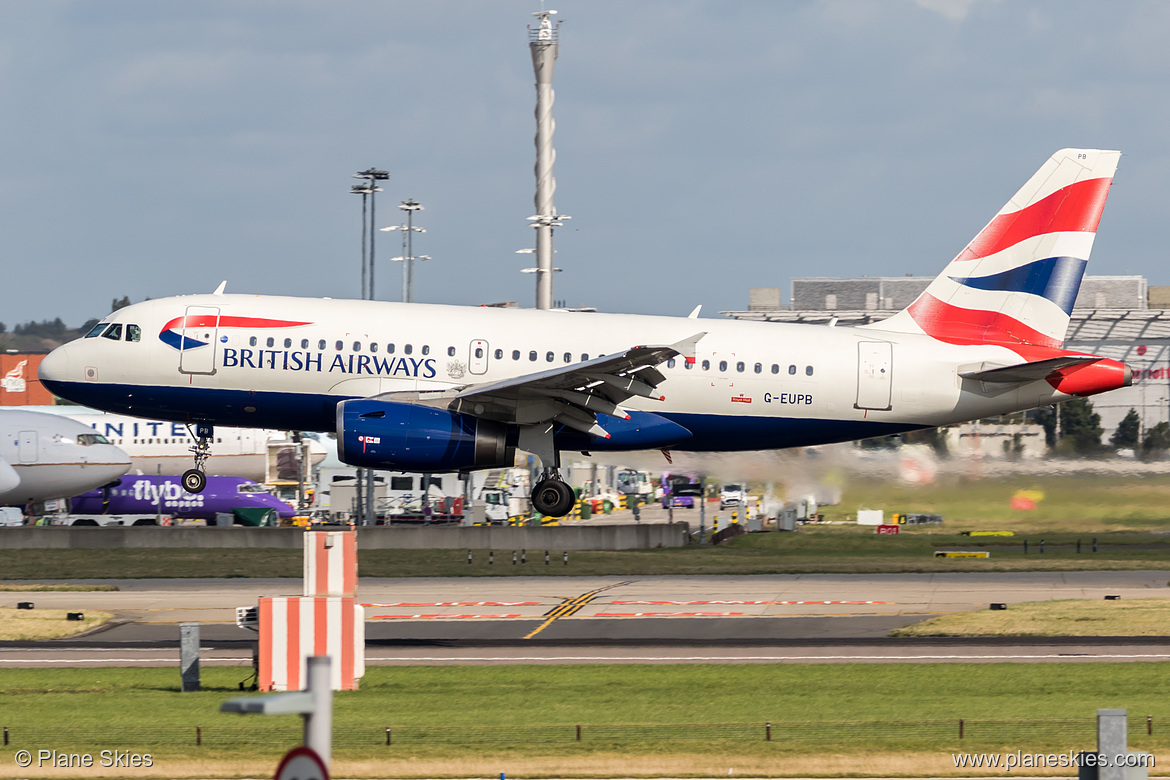 British Airways Airbus A319-100 G-EUPB at London Heathrow Airport (EGLL/LHR)