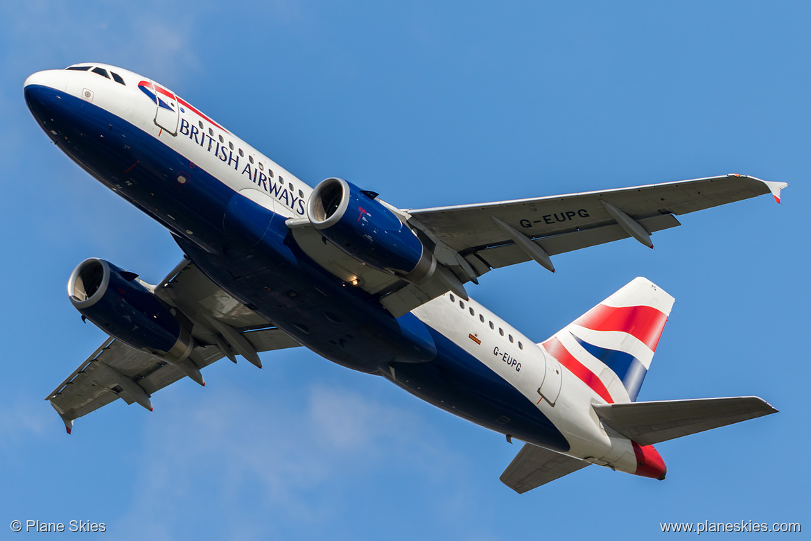 British Airways Airbus A319-100 G-EUPG at London Heathrow Airport (EGLL/LHR) British Airways Airbus A319-100 G-EUPG at London Heathrow Airport (EGLL/LHR)