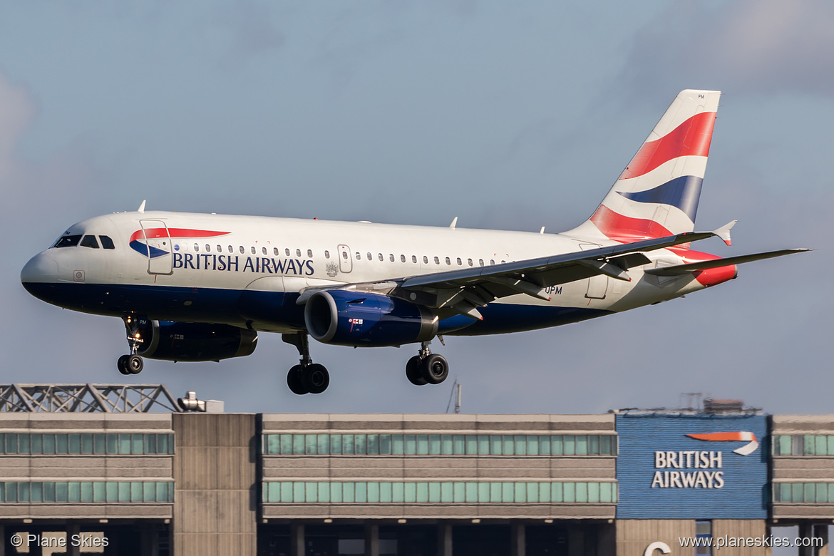 British Airways Airbus A319-100 G-EUPM at London Heathrow Airport (EGLL/LHR) British Airways Airbus A319-100 G-EUPM at London Heathrow Airport (EGLL/LHR)