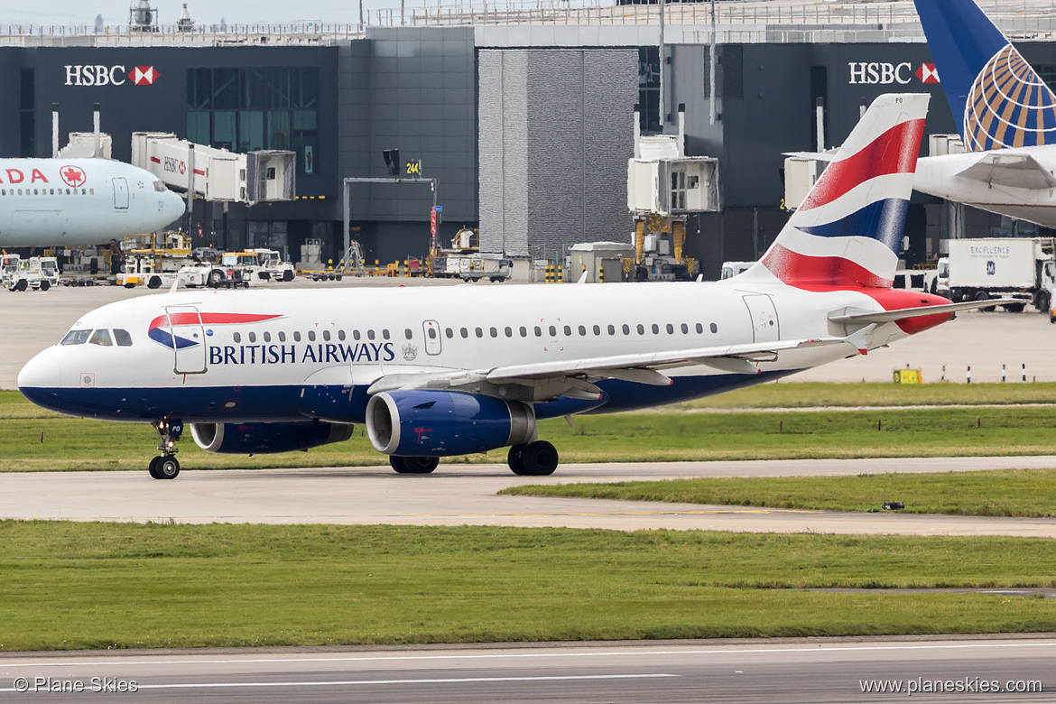 British Airways Airbus A319-100 G-EUPO at London Heathrow Airport (EGLL/LHR)