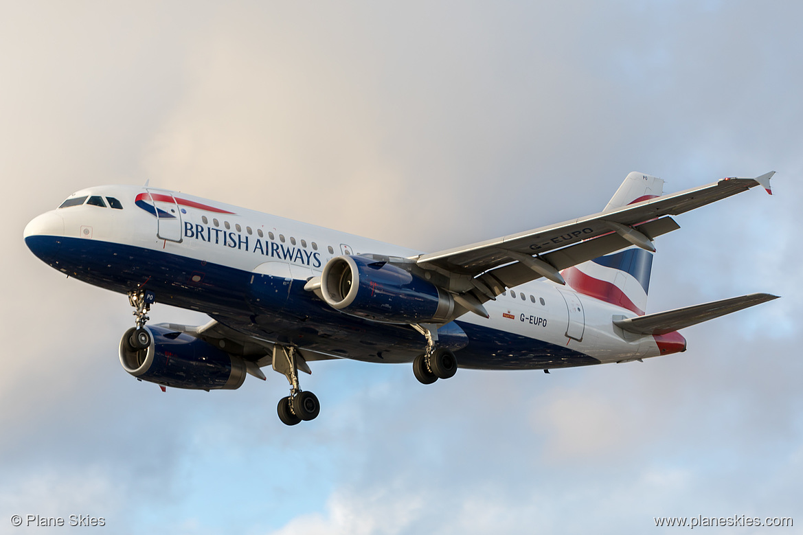 British Airways Airbus A319-100 G-EUPO at London Heathrow Airport (EGLL/LHR) British Airways Airbus A319-100 G-EUPO at London Heathrow Airport (EGLL/LHR)