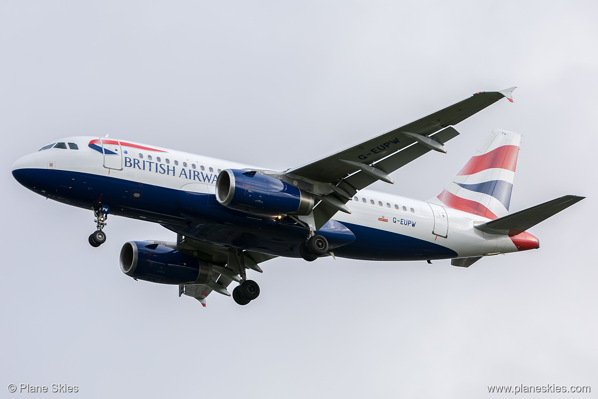 British Airways Airbus A319-100 G-EUPW at London Heathrow Airport (EGLL/LHR) British Airways Airbus A319-100 G-EUPW at London Heathrow Airport (EGLL/LHR)