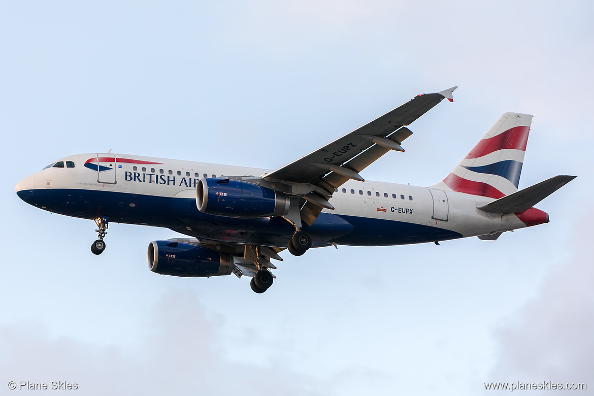 British Airways Airbus A319-100 G-EUPX at London Heathrow Airport (EGLL/LHR)