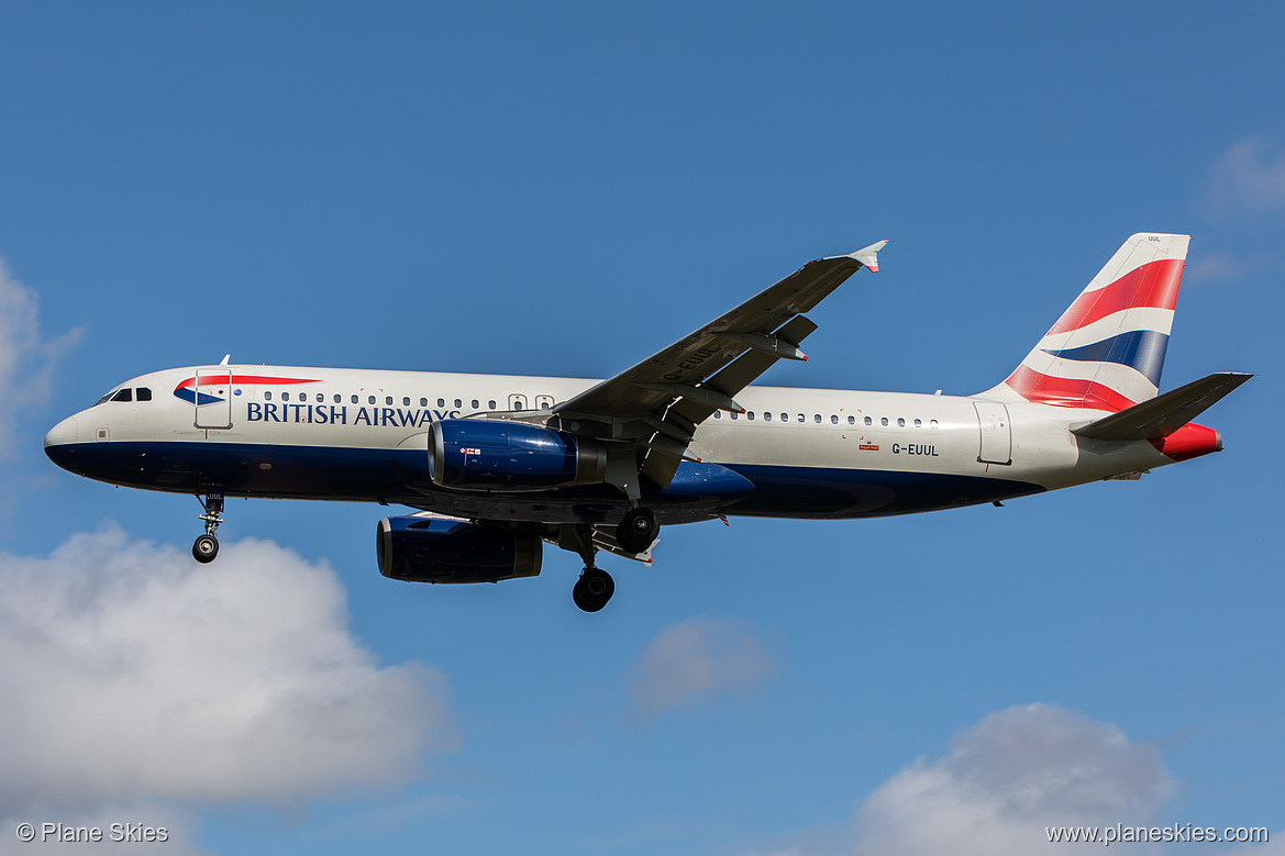 British Airways Airbus A320-200 G-EUUL at London Heathrow Airport (EGLL/LHR) British Airways Airbus A320-200 G-EUUL at London Heathrow Airport (EGLL/LHR)