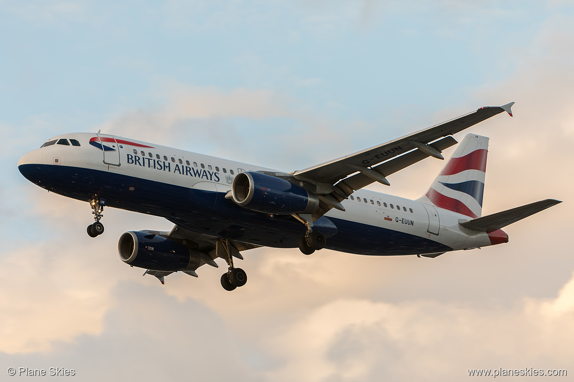British Airways Airbus A320-200 G-EUUN at London Heathrow Airport (EGLL/LHR) British Airways Airbus A320-200 G-EUUN at London Heathrow Airport (EGLL/LHR)