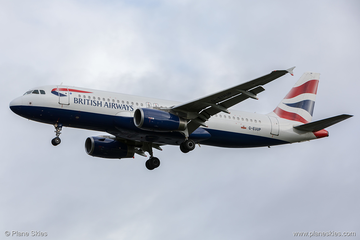 British Airways Airbus A320-200 G-EUUP at London Heathrow Airport (EGLL/LHR) British Airways Airbus A320-200 G-EUUP at London Heathrow Airport (EGLL/LHR)