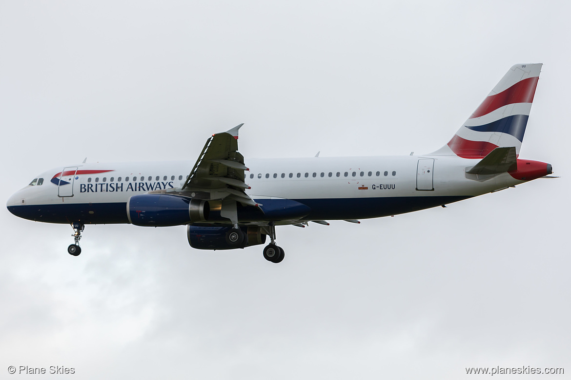 British Airways Airbus A320-200 G-EUUU at London Heathrow Airport (EGLL/LHR) British Airways Airbus A320-200 G-EUUU at London Heathrow Airport (EGLL/LHR)