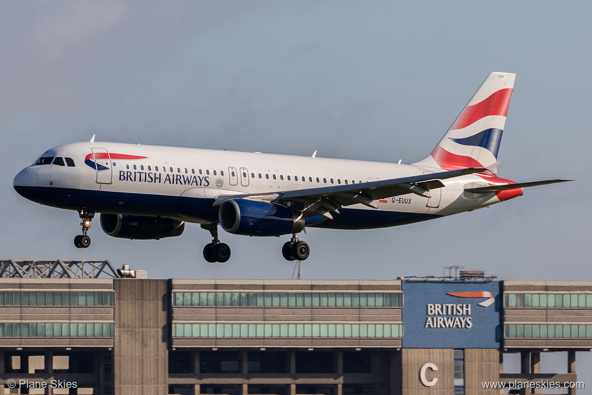 British Airways Airbus A320-200 G-EUUX at London Heathrow Airport (EGLL/LHR)