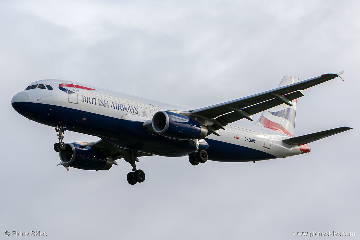 British Airways Airbus A320-200 G-EUUY at London Heathrow Airport (EGLL/LHR)